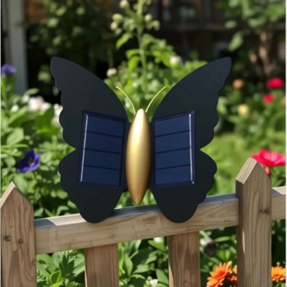 Solar Butterfly Wall Light Outdoor Waterproof LED Decorative Sconce Lamp for Garden Fence Patio Backyard Holiday Lighting Decor