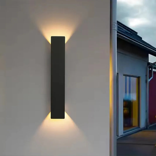 Outdoor Waterproof Wall Lamp Modern LED Lamp Black White Aluminum Up Lower Light Wall Lamps Waterproof IP65 110V 220V Fixtures