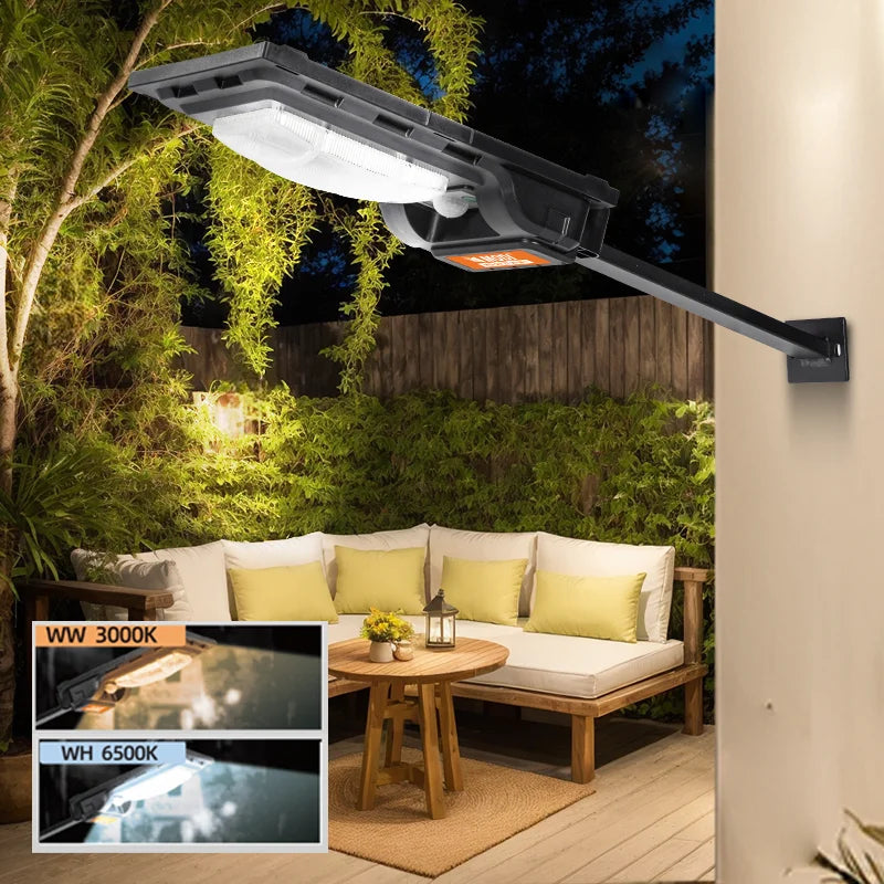 MODI Solar street  Light IP65 Waterproof  - Dual 3000K/6500K for Outdoor Yard/Street, Quick Installation and High Brightness