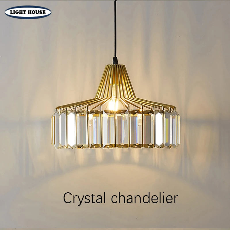 Modern K9 Crystal Pendant Light Led Ceiling Lamp Living Dining Room Nordic Chandelier Aisle Decor Balcony Corridor Fixture Lumi