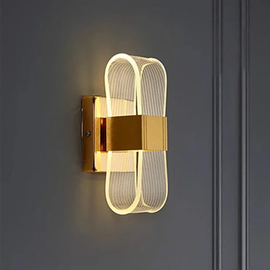 Nordic luxury wall lamp LED bedside lamp Aluminum wall light Modern Living room background wall decorative light