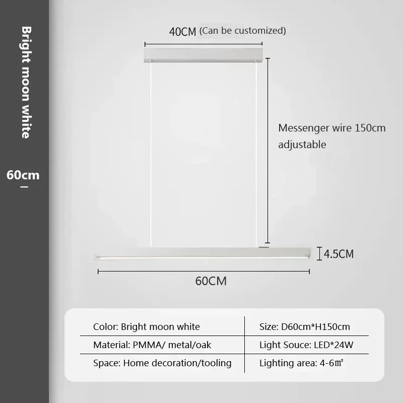 Modern LED Pendant Light For Living Dining Room Restaurant Office Long Simple Chandelier Home Deco Lighting Fixture Hanging Lamp