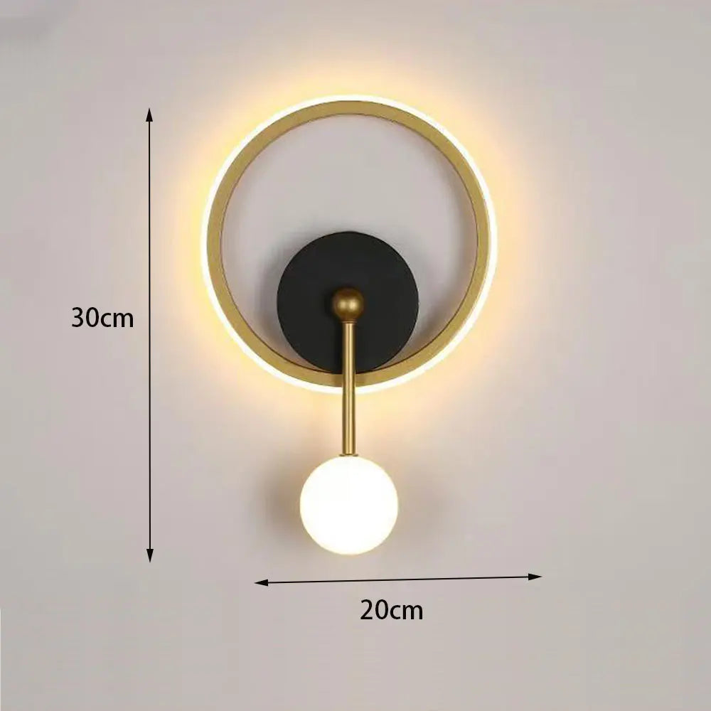 LED wall lamp, bedroom bedside lamp, new internet famous living room TV background wall lamp, simple and modern hallway staircas