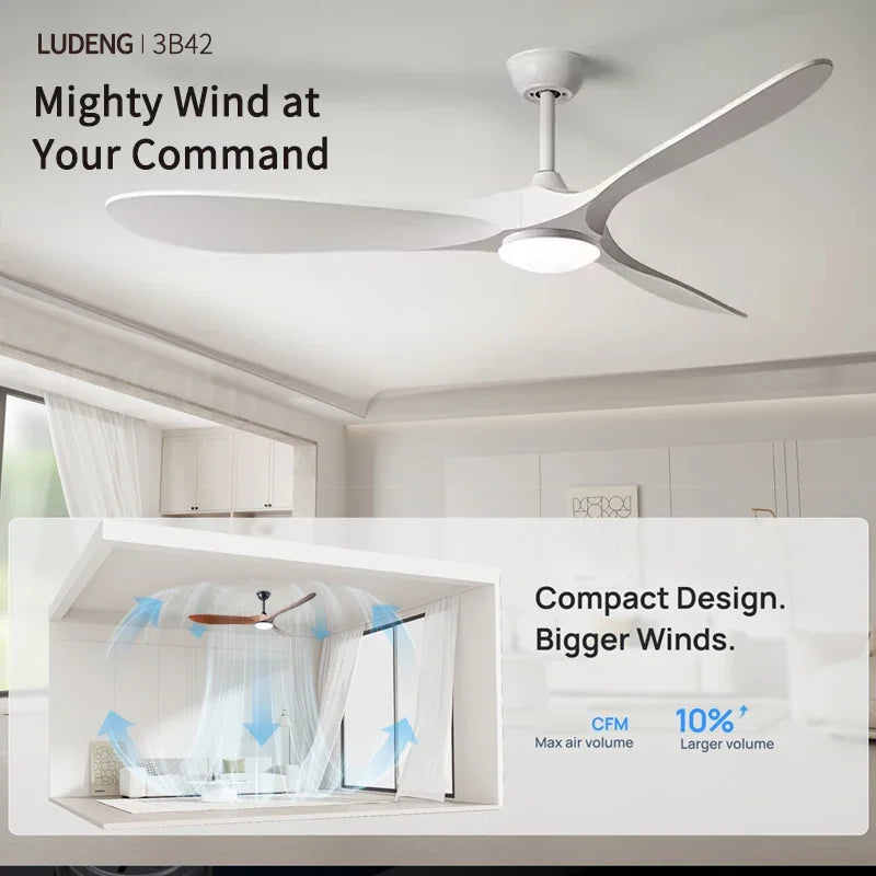 Low Floor Modern Ceiling Fan with Light 42 Inch DC Motor Reversible Blade Remote Control LED Fan Indoor Lighting Decoration