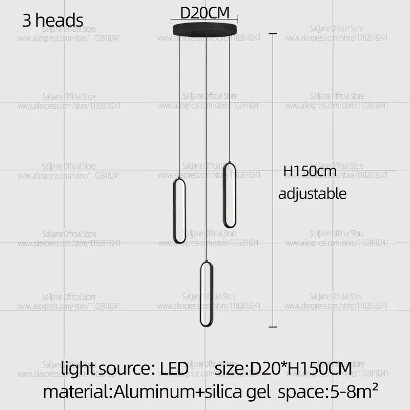 Modern Chandelier Hanging Living Room Pendant Light Designer Bedroom Bedside Lamp Dining Bar Decoration Light Indoor Lighting