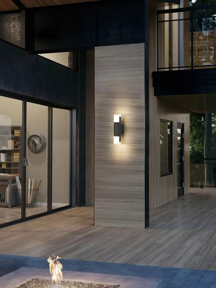 Aluminum PIR sensor outdoor wall lamp waterproof staircase hallway minimalist exterior wall lamp courtyard balcony wall lamp