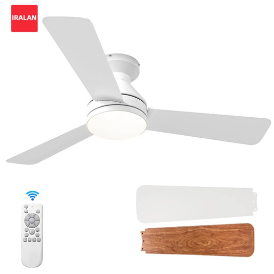 IRALAN Ceiling Fan Lamp Cooling 3-blade Fan Large Cool and Dimmable Electric Remote Controlfor Living Room Bedroom Foyer