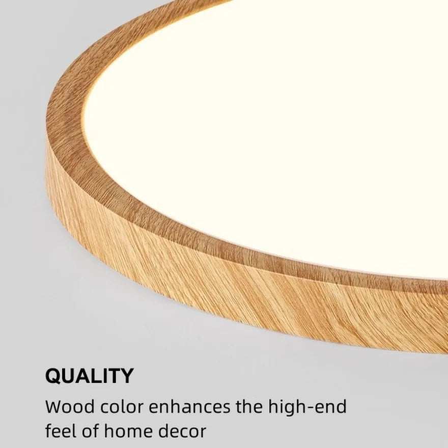 Modern LED Wood Grain Ceiling Light Ultra-thin 3 Colors Surface Ceiling Lamp Bedroom Living Room Kitchen Home Decor Lighting