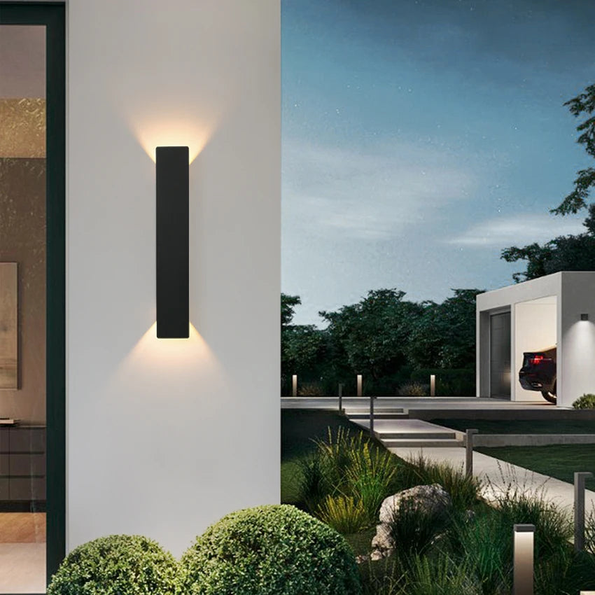 20cm/41cm/61cm Outdoor LED Wall Lights Up and Down Aluminum Wall Lamp Waterproof IP65 Courtyard Porch Decor Lighting Fixtures