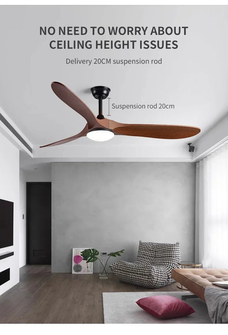 Low Floor Modern Ceiling Fan with Lights, 6-speed Adjustable DC Motor Reversible Blade Remote Control LED Fan with Lights
