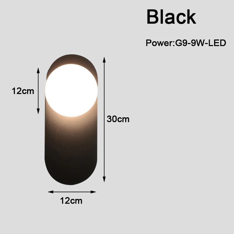 Indoor LED Wall Lamps with G9 Light Bulb for Bedroom Living Room Nordic LED Wall Lights Wall Lights Wall Sconce for Corridor