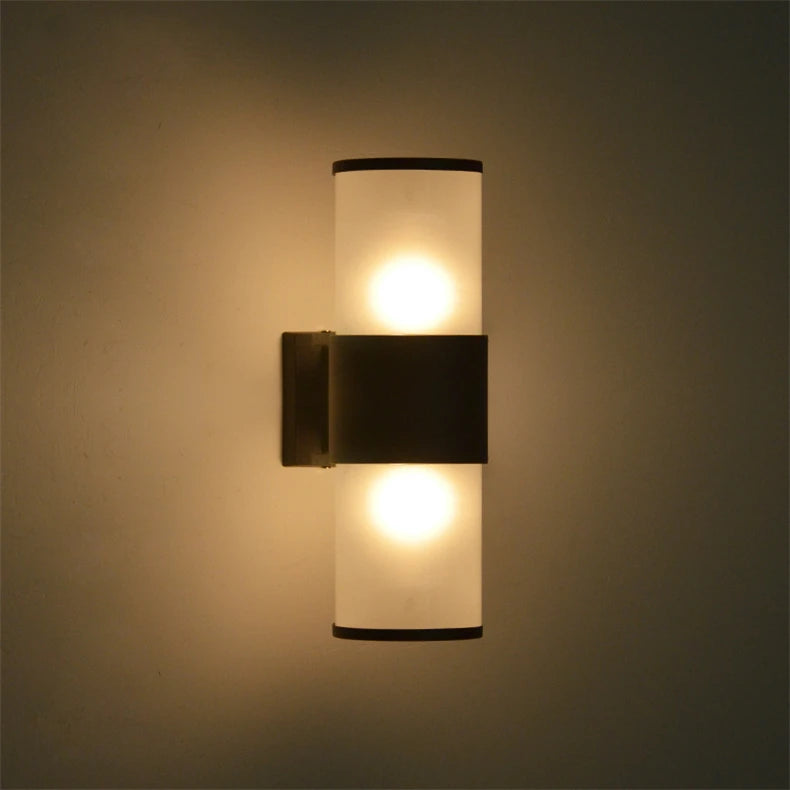 E27 LED Outdoor Wall Lamp Sensor Up Down Glass Aluminum Waterproof Garden Light Corridor Street Exterior Wall Sconce 110V 220V