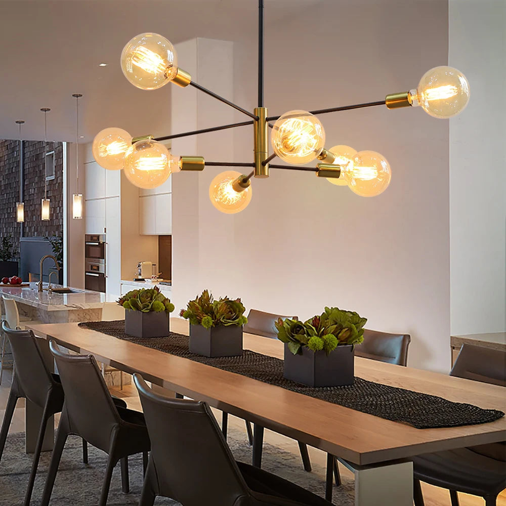 Nordic Modern Chandelier Hanging Lamps For Ceiling Home Decor Living Room Bedroom Pendant Indoor Fixtures E27 G95 G125 Milk Bulb