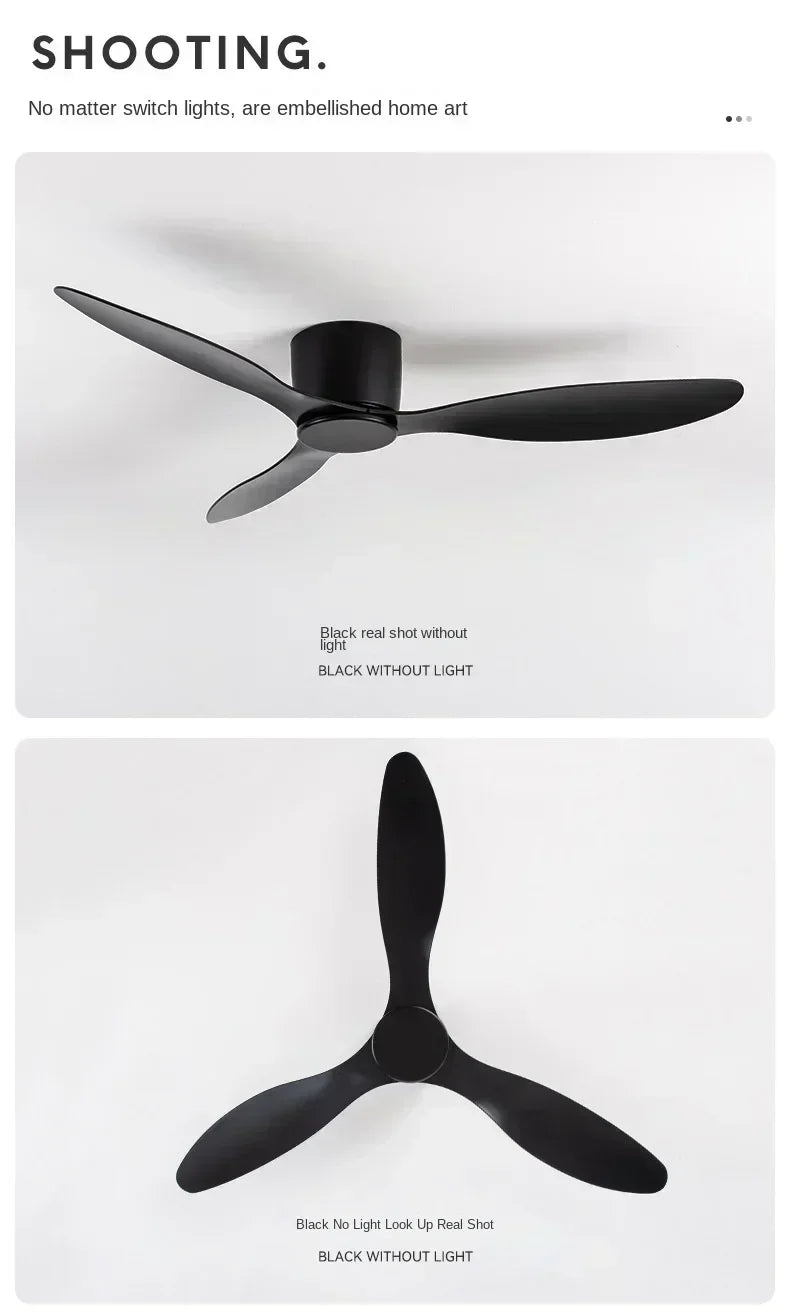 LED Ceiling Mounted Living Room Fan Light, Nordic Restaurant Decorative Ceiling Fan, Household Minimalist Electric Fan Light