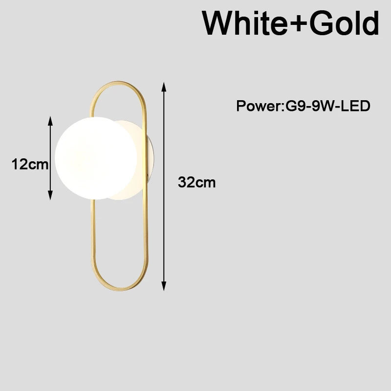 Indoor LED Wall Lamps with G9 Light Bulb for Bedroom Living Room Nordic LED Wall Lights Wall Lights Wall Sconce for Corridor