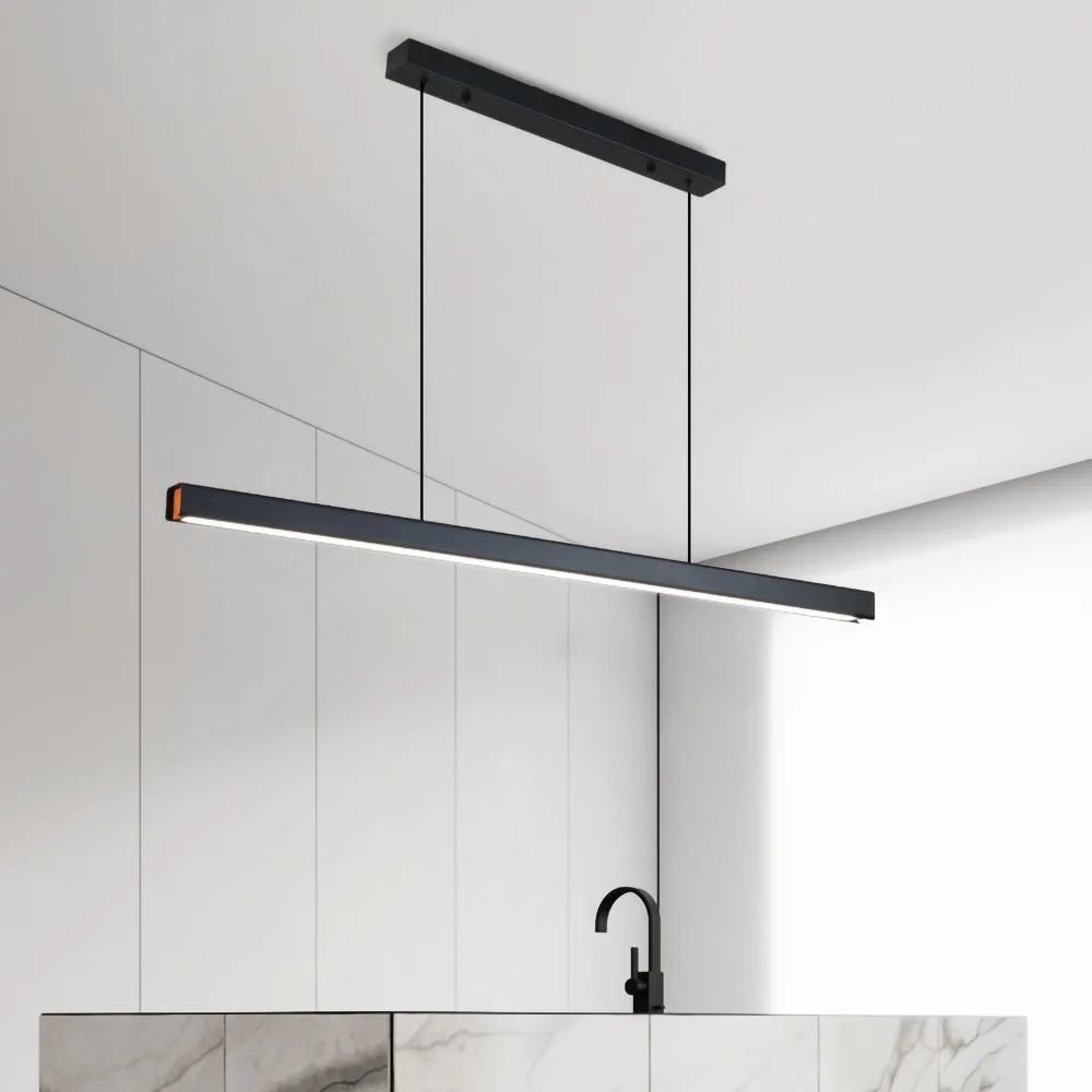 Modern LED Pendant Light 80/100CM Lines High-End Feel For Restaurants Offices Conference Rooms Long Strip Lighting Fixtures