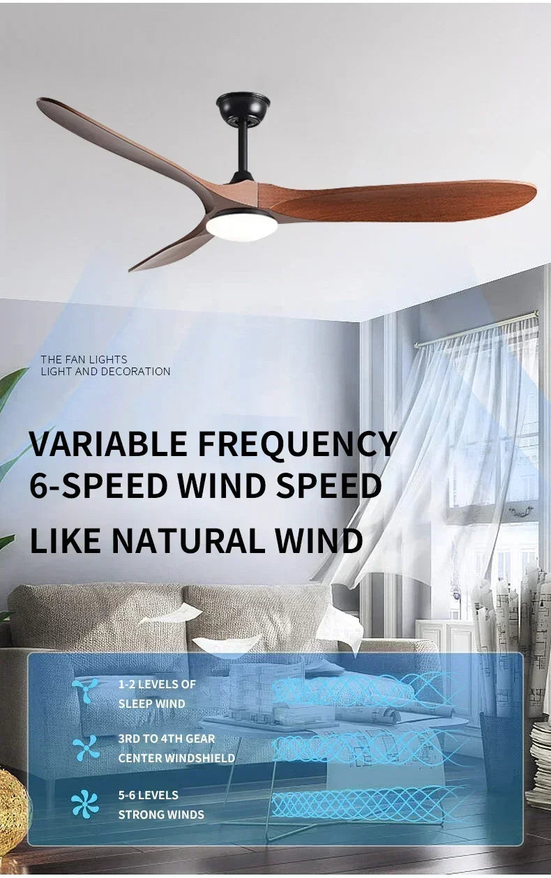 Low Floor Modern Ceiling Fan with Lights, 6-speed Adjustable DC Motor Reversible Blade Remote Control LED Fan with Lights