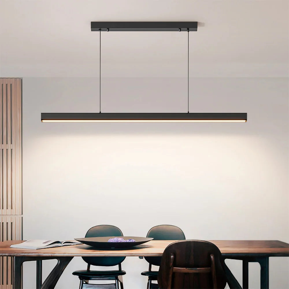 Modern LED Pendant Light 80/100CM Lines High-End Feel For Restaurants Offices Conference Rooms Long Strip Lighting Fixtures