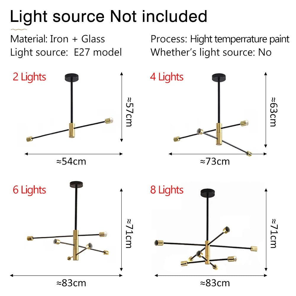 Nordic Modern Chandelier Hanging Lamps For Ceiling Home Decor Living Room Bedroom Pendant Indoor Fixtures E27 G95 G125 Milk Bulb