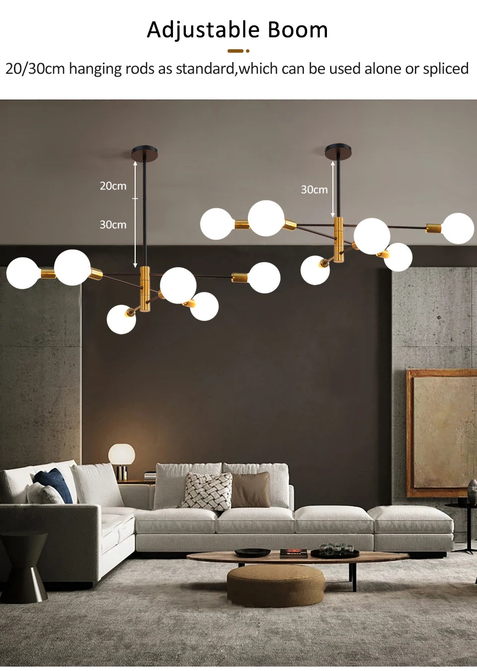 Nordic Modern Chandelier Hanging Lamps For Ceiling Home Decor Living Room Bedroom Pendant Indoor Fixtures E27 G95 G125 Milk Bulb