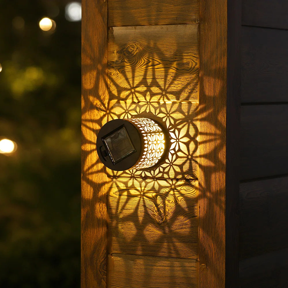 2026 Solar Outdoor Wall Light Waterproof Projection Lamp for Yard Terrace Patio Walkway Landscape Lighting Outdoor Decor