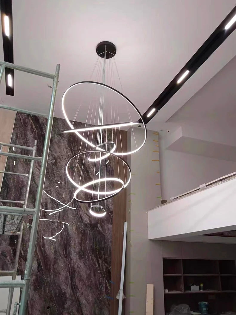 Modern home decor led lights pendant light lamps forstaircase Chandeliers for living room hanging light indoor lighting
