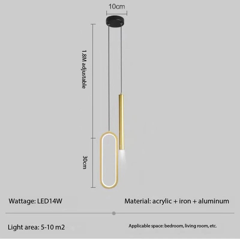 Nordic Lustre Minimalist LED Chandelier Pendant Lights Living Bedroom Bedside Long Line Lights suspensions luminaire Home lamps