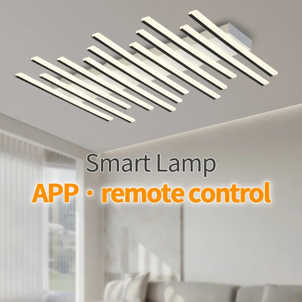 Modern Ceiling Light Luxury Nordic Ceiling Light Fixture LED Remote Control APPCeiling Chandelier Home Decoration Lighting