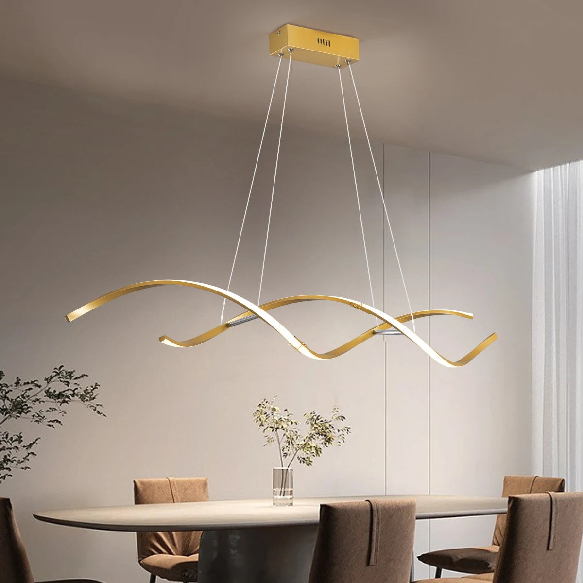 Modern LED Chandelier For Living Room Dining Room Bar Kitchen Room Work Smart Home Alexa Google RC Hanging Chandelier Fixtures