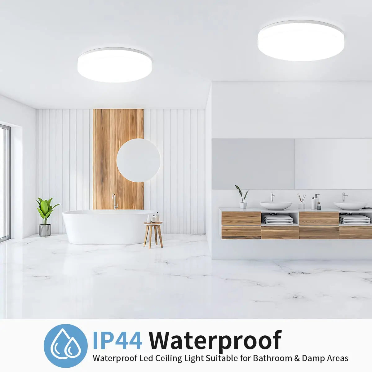 IRALAN Ultra-thin Round LED Ceiling Light Bedroom Light Neutral White Cool White Warm White 48W 36W 24W 18W LED Ceiling Light