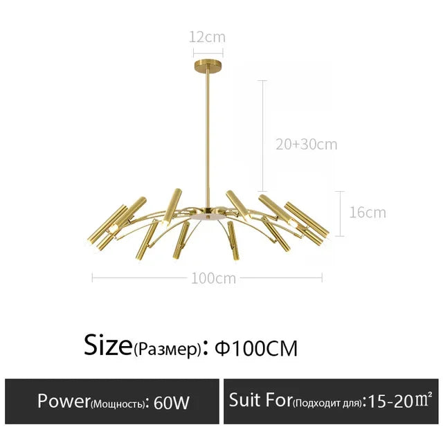 Minimalist Ceiling Chandelier G9 Light Fixtures 110V/220V Home Interior Lighting Decora Pendant Lamp for Living room Dining Room