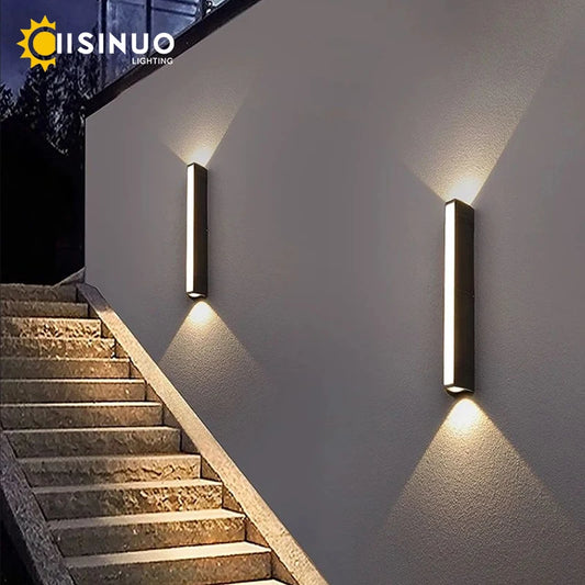 Modern LED Wall Light Outdoor IP65 Waterproof Aluminum Black Wall Lamps Porch Garden Villa Lamps 4W 110V 220V Sconce Luminaire