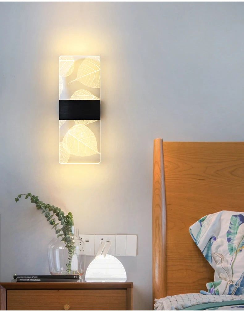 Acrylic Indoor Wall Lamp 6W LED Wall Light Modern Nordic Sconce Lamps Balcony Aisle Bedside Lights For Home Decoration AC85-265V