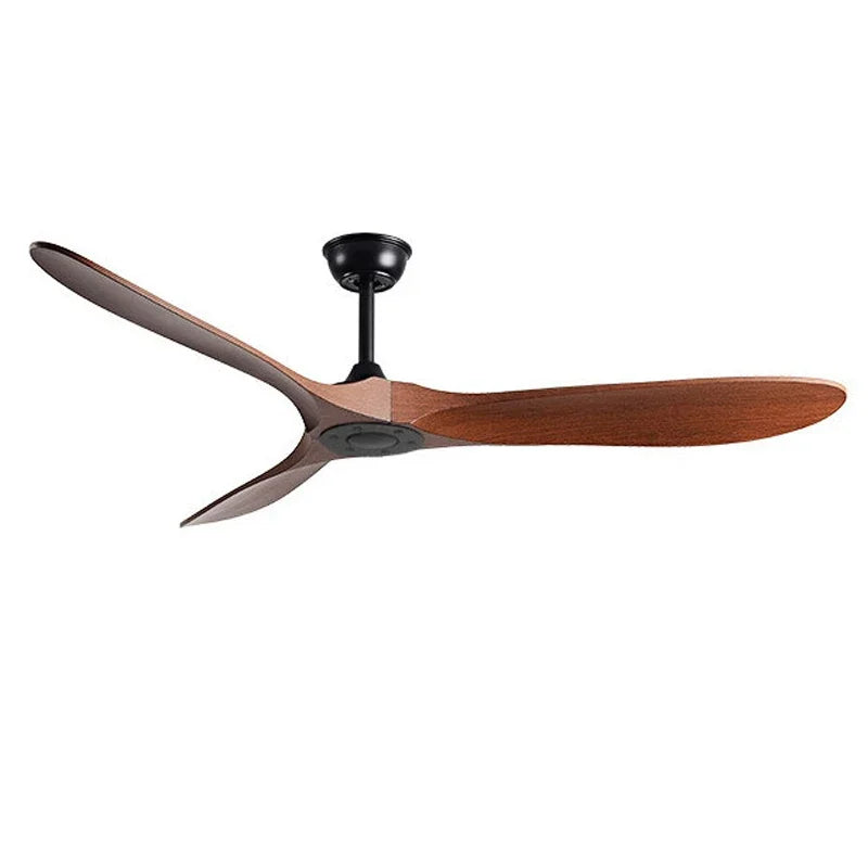 52 Inch Walnut Ceiling Fan, Remote Control with Adjustable Lights, 3 Fan Blades Reversible DC Motor Ceiling Fan, Decorative Fan