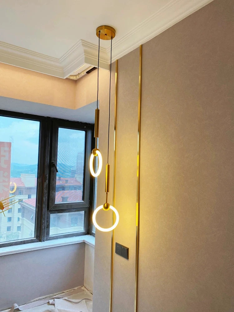 LED Pendent Lamp Modern Luxury Nordic Style Restaurant Pendant Light Bedroom Bedside Chandelier Creativity Kitchen Ceiling Light