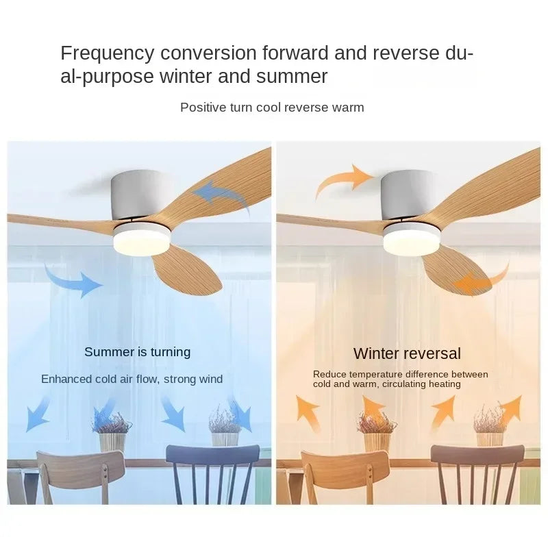 Modern LED Ceiling Fan Lights with Remote Control Ceiling Decoration Lights, Energy-saving Lights with Fans in Bedrooms and Home