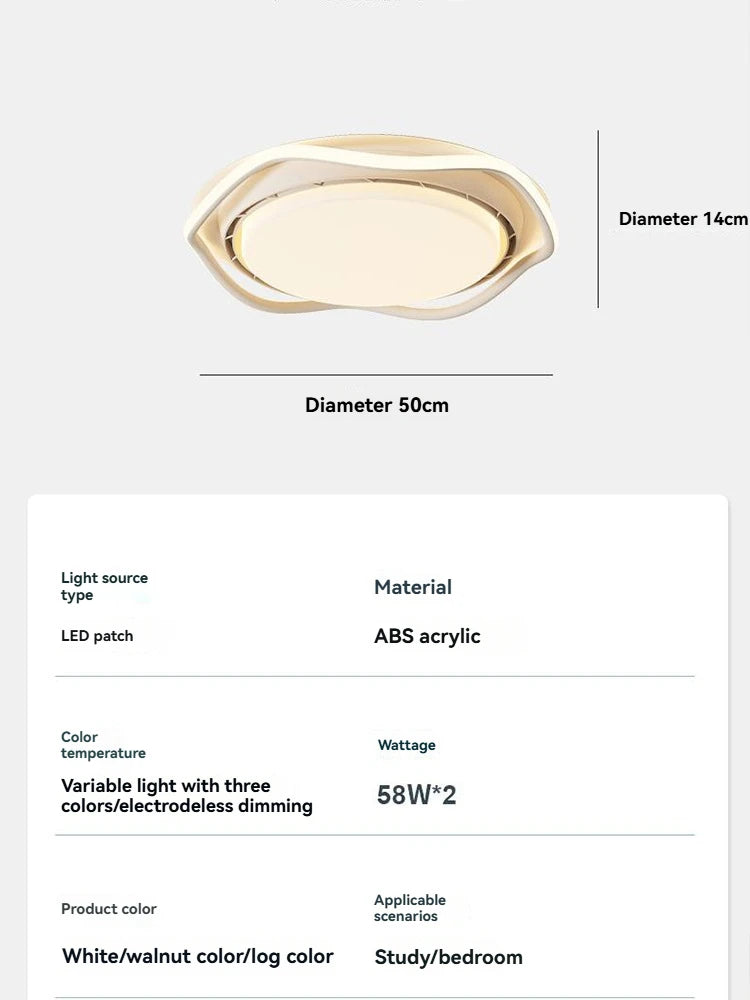 Full spectrum bladeless fan light new model, invisible and silent ceiling fan light for bedroom and master room