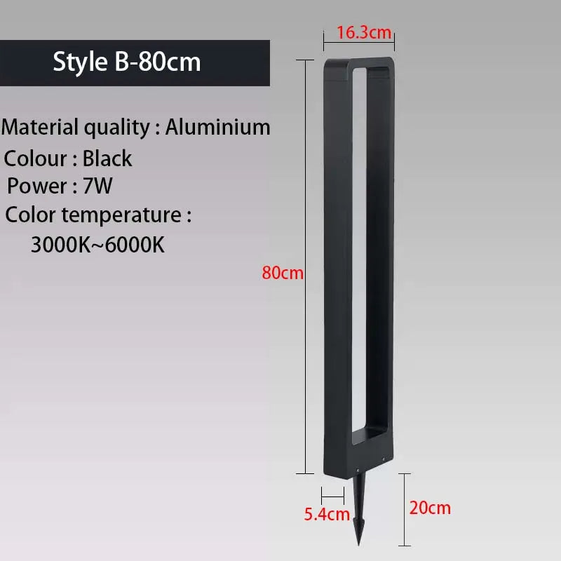 Outdoor iP65 waterproof LED lawn light. Suitable for parks, courtyards, gardens, and squares. Aluminum landscape light.