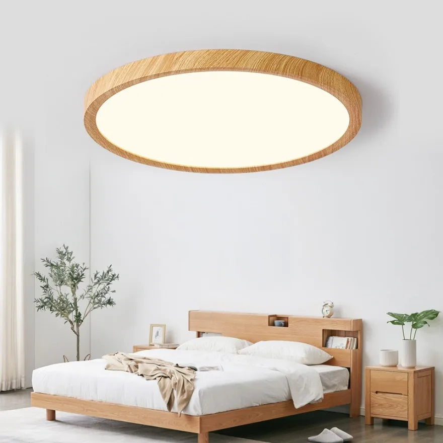 Modern LED Wood Grain Ceiling Light Ultra-thin 3 Colors Surface Ceiling Lamp Bedroom Living Room Kitchen Home Decor Lighting