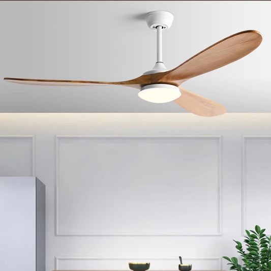 42/52/60/70 Inch Large wooden ceiling fan with DC Motor Remote Control ceiling lamp fan Electric fan for Living room bedroom