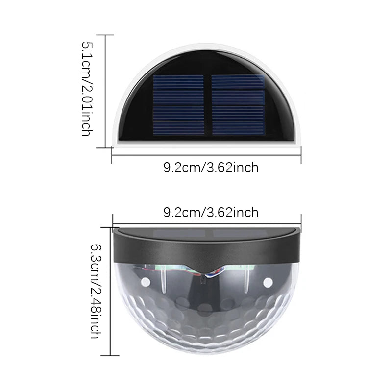 2Pcs Solar Wall Light, Solar Powered Outdoor Lighting, Waterproof Light Control Fence Lamp for Deck Yard Garage Stair