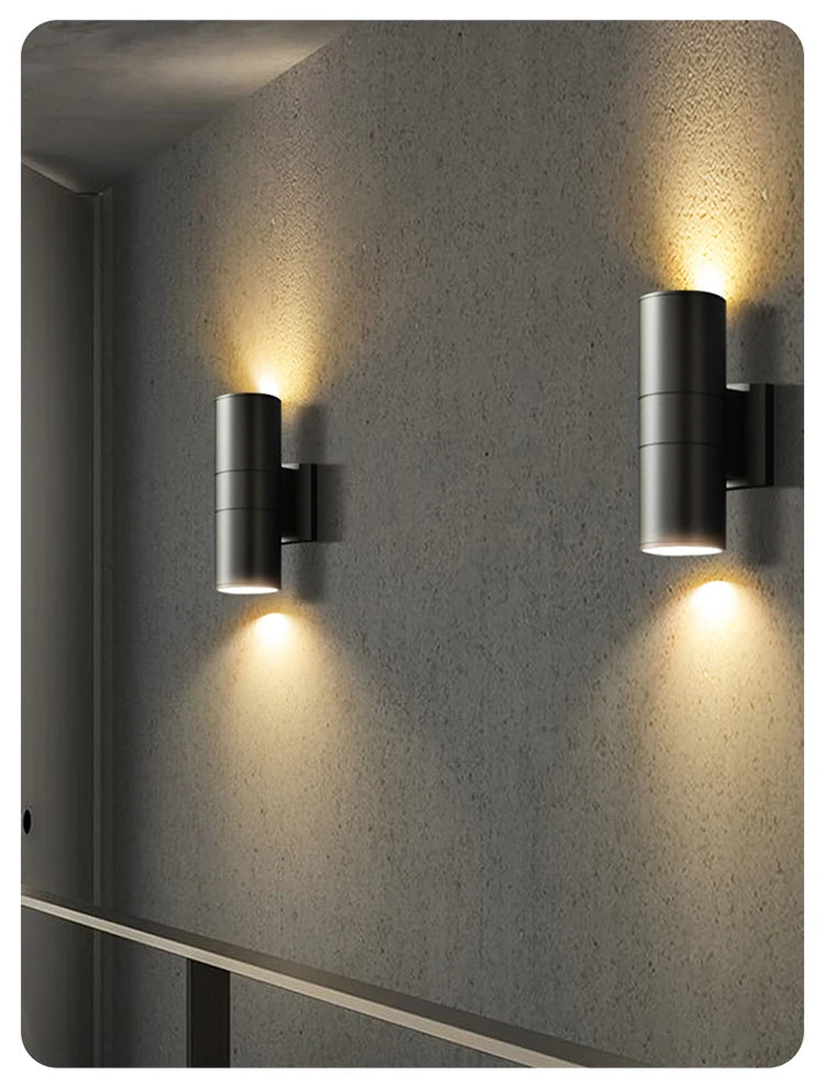 black gray up down outdoor wall light 6W 10W 20W 30W 36W porch garden waterproof home lighting outdoor
