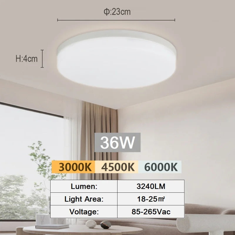 LED ceiling light ultra-thin modern light bedroom living room 18W 24W 36W 48W indoor Corridor Home Light Home lighting