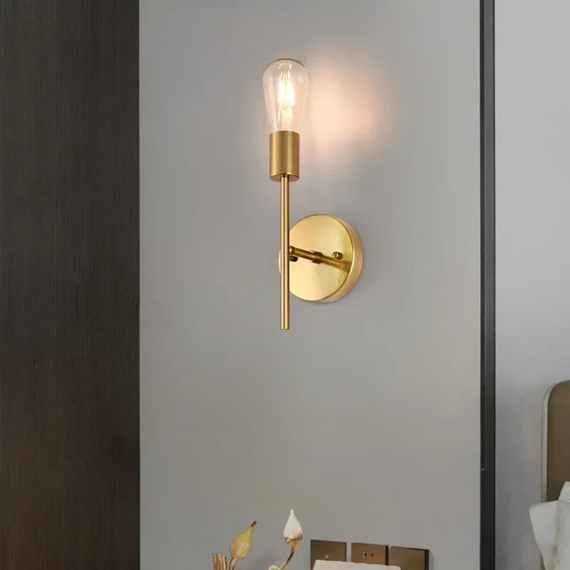 Modern minimalist wall lamp E27 4W Personality Aisle Bedroom Bedside Led lights American industrial style wall light