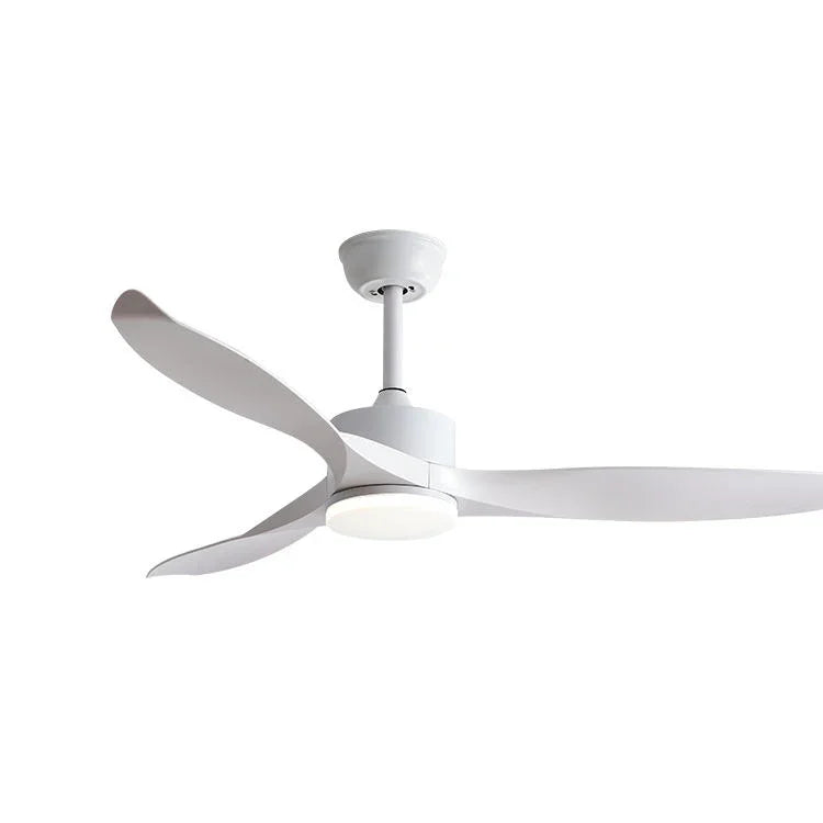 Modern Simple 42 /52 Inch Pure Copper DC Motor Remote Control ABS Blade Led Ceiling Fan With Light Restaurant Fan