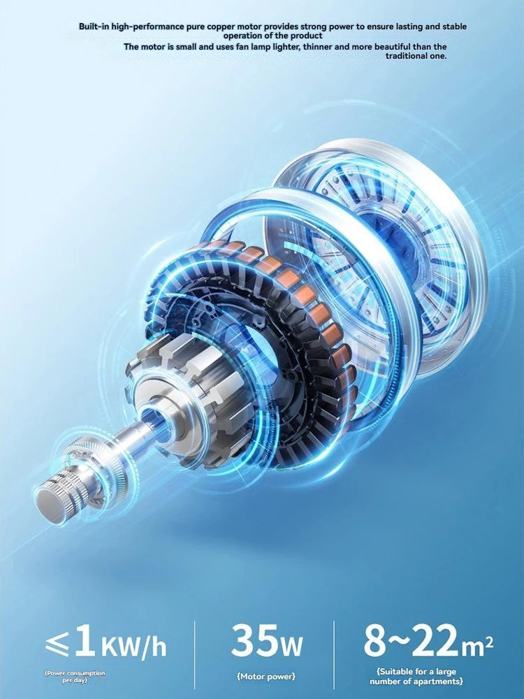 Full spectrum bladeless fan light new model, invisible and silent ceiling fan light for bedroom and master room