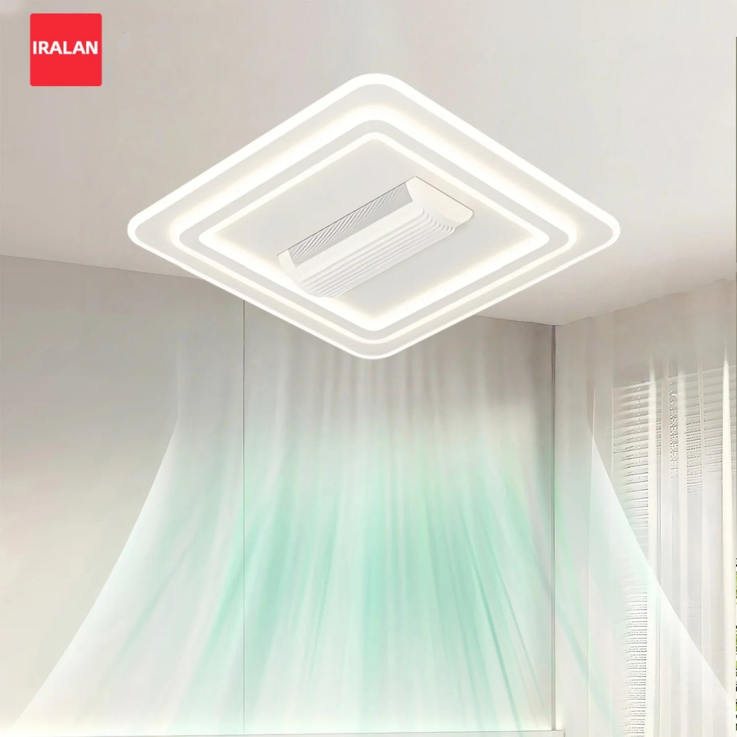Nordic Smart LED Ceiling Fan Light APP Remote Control Dimming Square Round 220V Ceiling Fan Light Fixture Bedroom Living Room