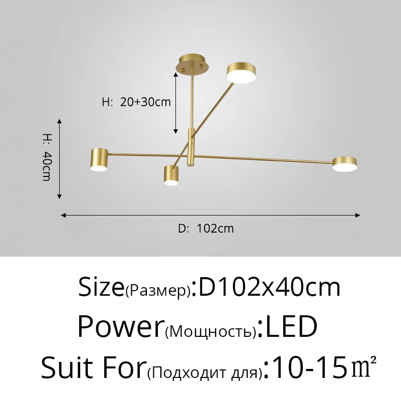 New Modern LED Chandelier Lights Bedroom Living Dining Room Gold Black Indoor Fixture Lighting Lamps Apply To AC90-260V