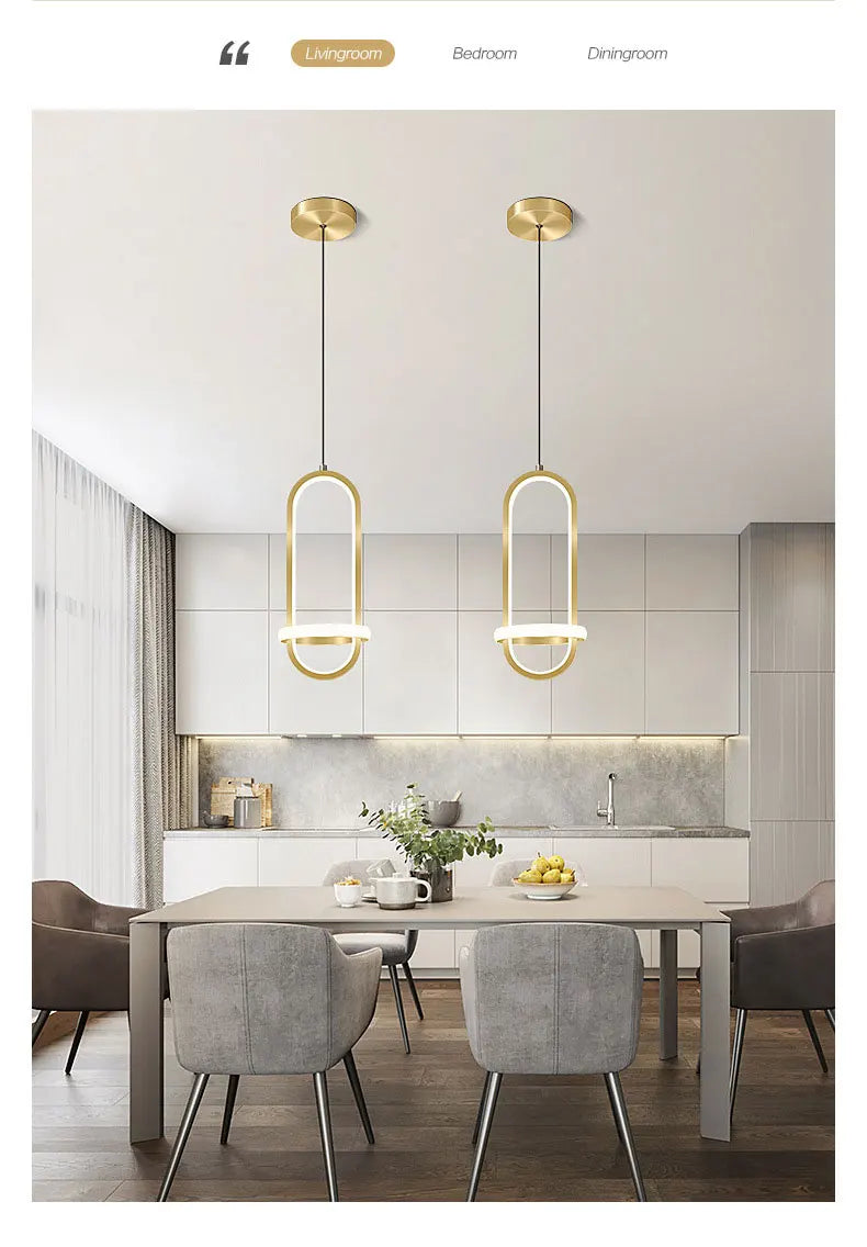 Nordic Modern LED Pendant Light Bedroom Bedside Hanging Chandeliers Lamp For Living room Dinnig Room Table Lamp Lighting Fixture