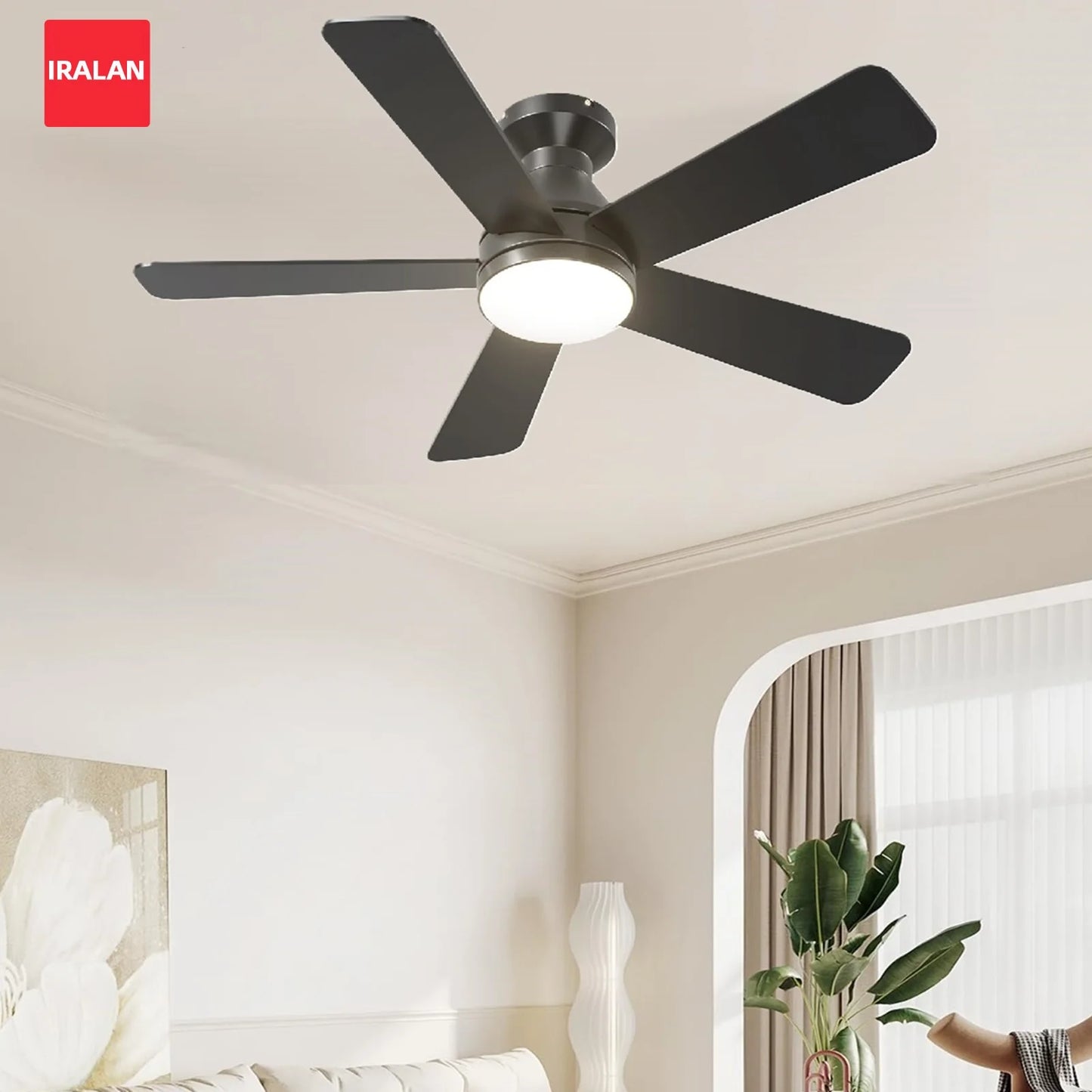 Large Lighting Ceiling Fan with Remote Control Dimming Home Silent Cool Electric Fan Nordic Living Room Ceiling Fans with Lights